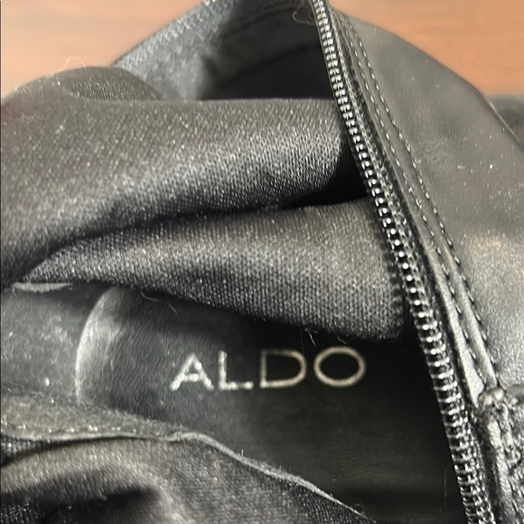 Aldo Catera Black Knee High Boots Faux Leather Size 11 - Picture 13 of 17